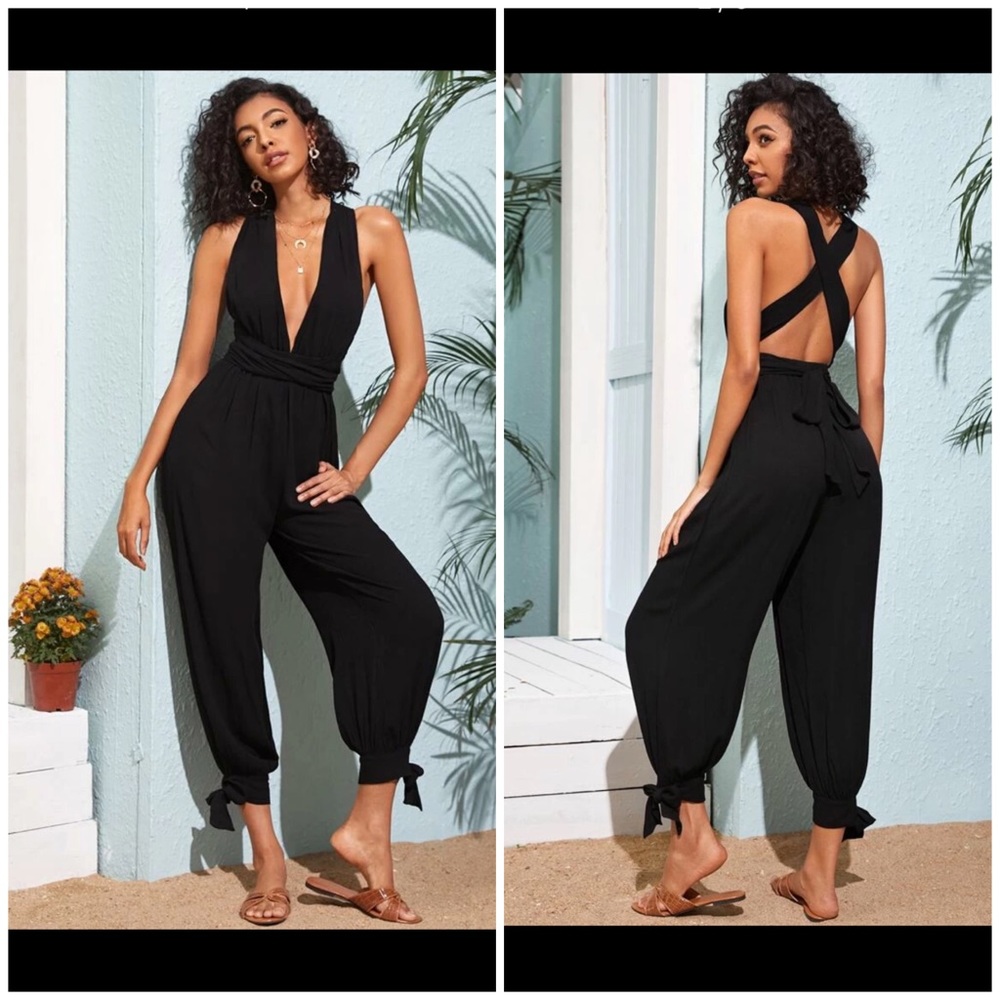 Crisscross Hem Jumpsuit